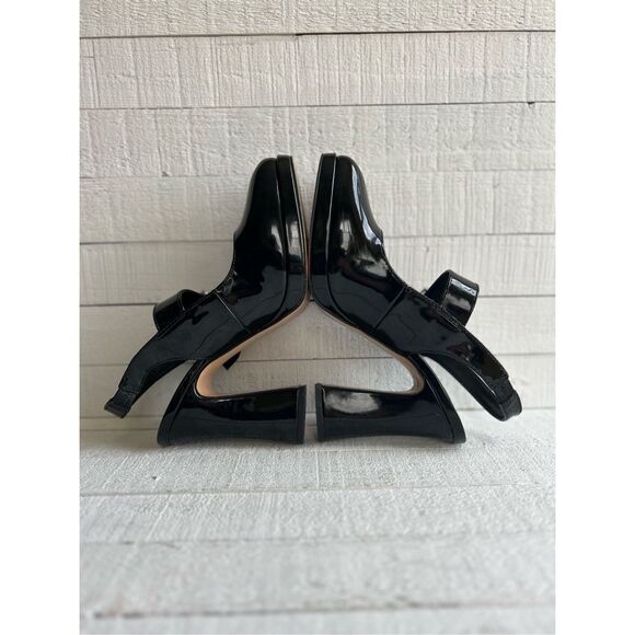 Madden Girl Black Patent Platform Mary Jane Slingback Heels 7.5M Square Toe Y2K - Picture 8 of 11